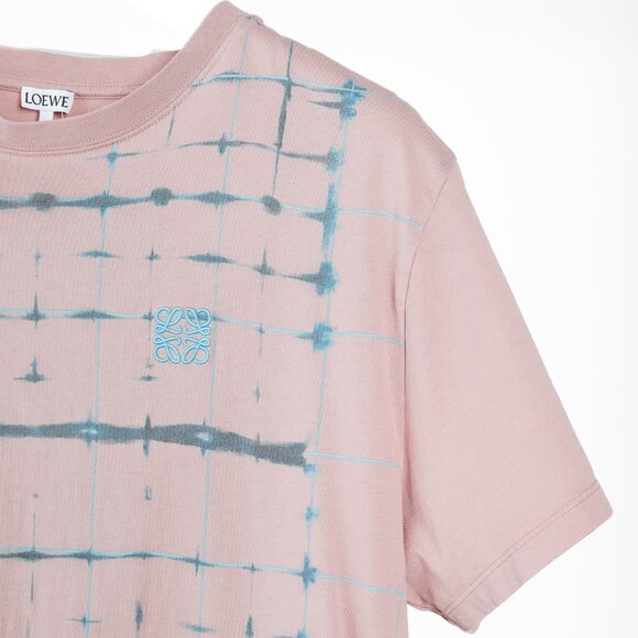 Loewe Pink Embroidered Tie-Dyed Cotton-Jersey T-Shirt - Picture 6 of 9